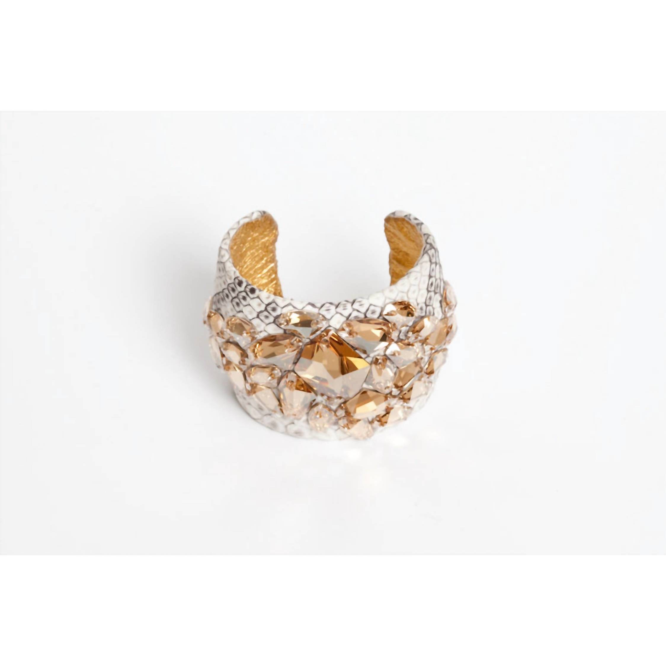New Avenue Chic Women's Python Cosmic Cuff - Large In Natural